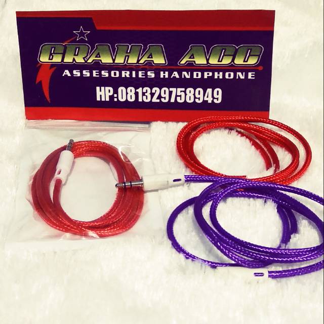 Kabel AUX 1in1 JACK Audio 3.5mm Jack Speaker Handphone Komputer HP 1in1