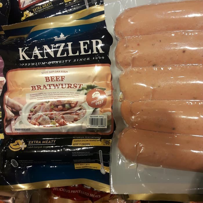 

Kanzler beef bratwurst sosis sapi dan ayam 360 gr