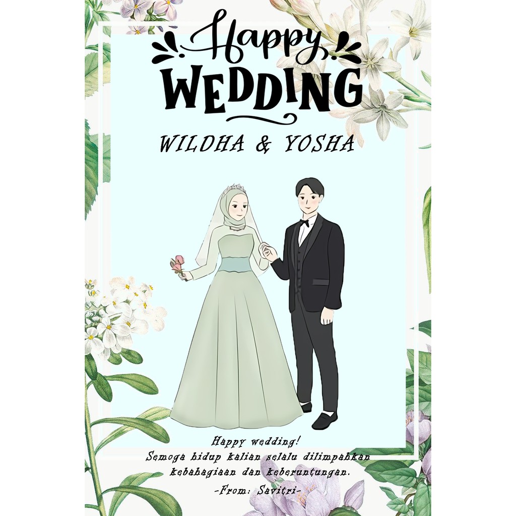 grosiramanah - TERMURAH walldecor kado happy wedding