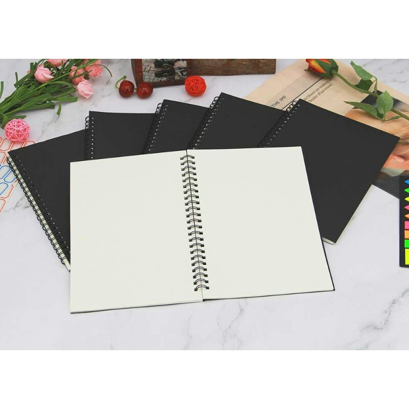 sketch book Buku sketsa/desain cover aesthetic-Cvr hitam isi putih