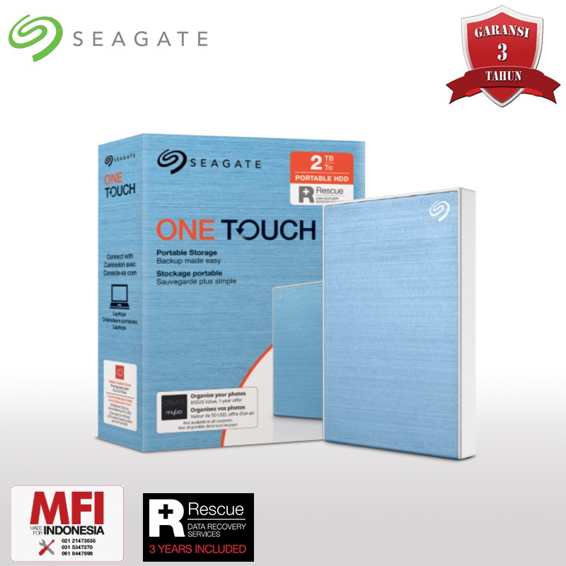 Seagate One Touch HDD - Hardisk Eksternal 2TB - ( Pengganti Seagate Backup Plus )-2