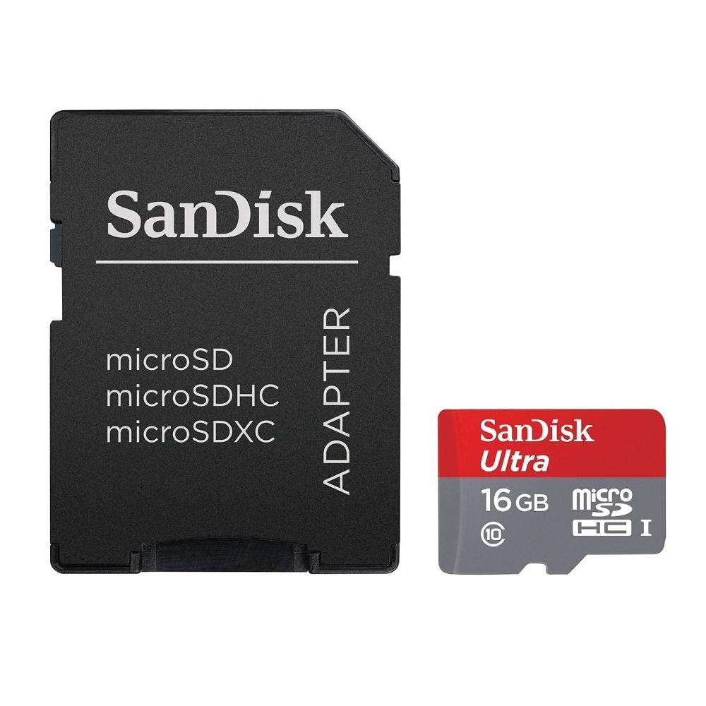 SANDISK ULTRA MICRO SD / SDHC 16GB SPEED 80MBPS CLASS 10 UHS-1