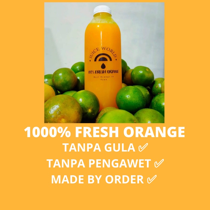 

(BISA COD) JUS JERUK / ORANGE JUICE / JERUK PERAS MURNI TANPA PENGAWET DAN GULA! - 1L