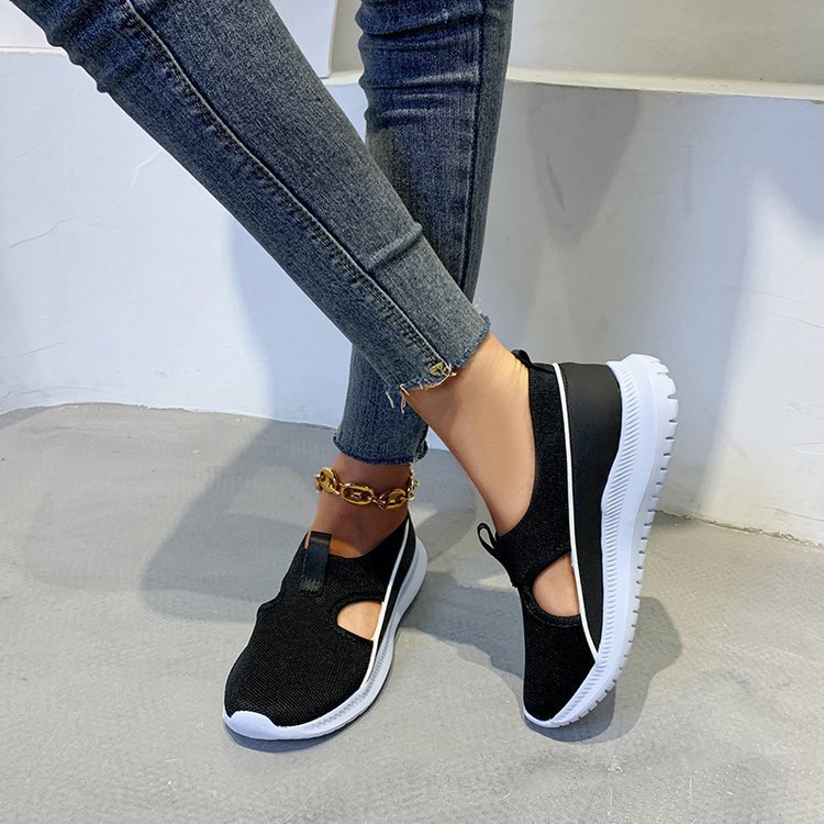 TBIG [COD] Sepatu Slip On Eccaslip Wanita Import Korea Style Santai Wanita Sepatu