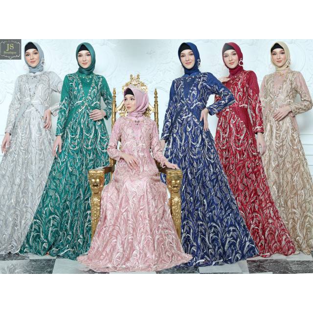 DRESS CLAUDIA LIMITED ORIGINAL BY JS COLLECTION / GAUN PESTA / GAMIS KONDANGAN MEWAH ELEGANT
