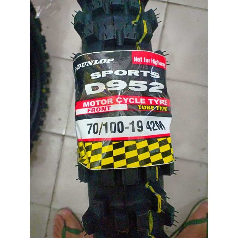 ban dunlop D952 ring 19 ukuran 70-100/19 ban motor cross/trail