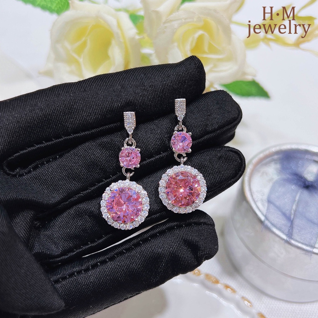 Set Kalung Rantaianting Tusuk Bentuk Bunga Sakura Hias Zircon AAA Untuk Wanita