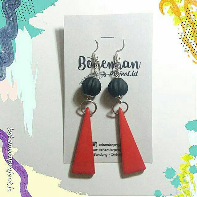 Anting dop warna soft pastel