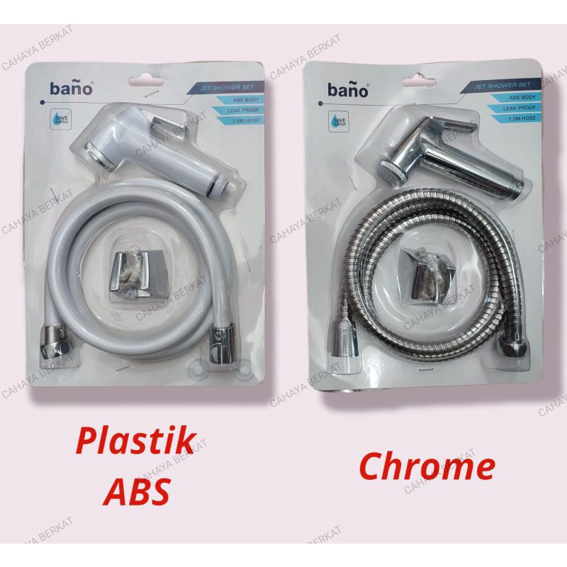 Jet shower toilet bano chrome / putih