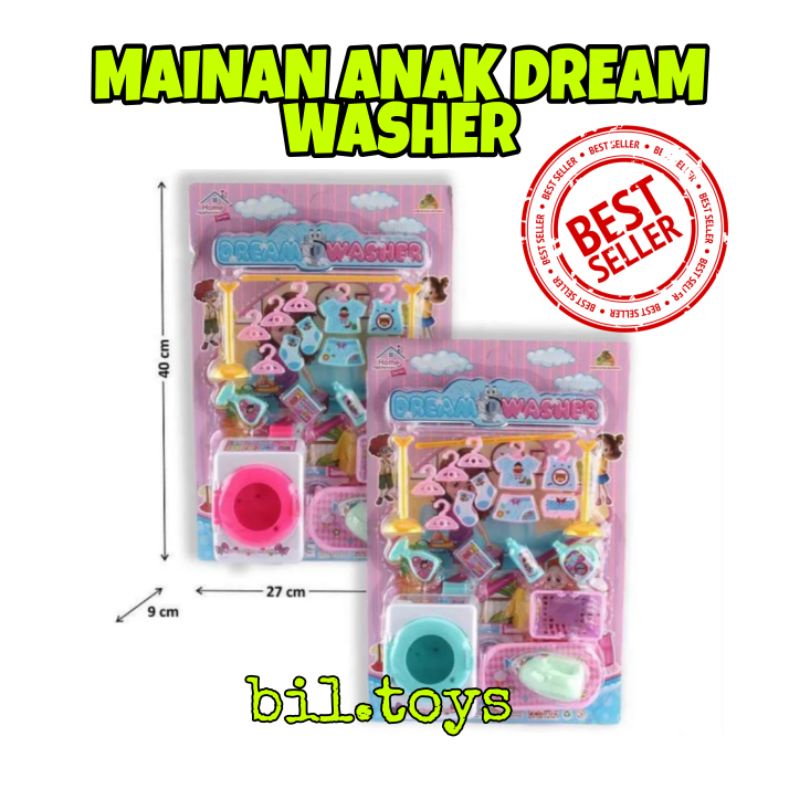 MAINAN ANAK PEREMPUAN DREAM WASHER MESIN CUCI KASIR SET LAUNDRY OCT 2514 2513 MAINAN PRETEND