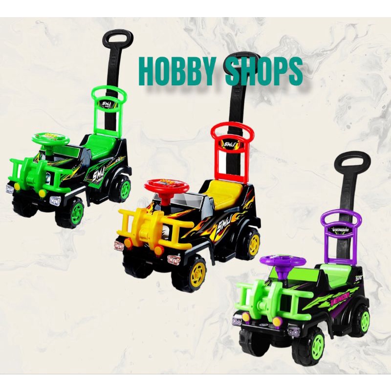 mobil dorong anak shp smj musik ride on car jeep mobilan duduk shp