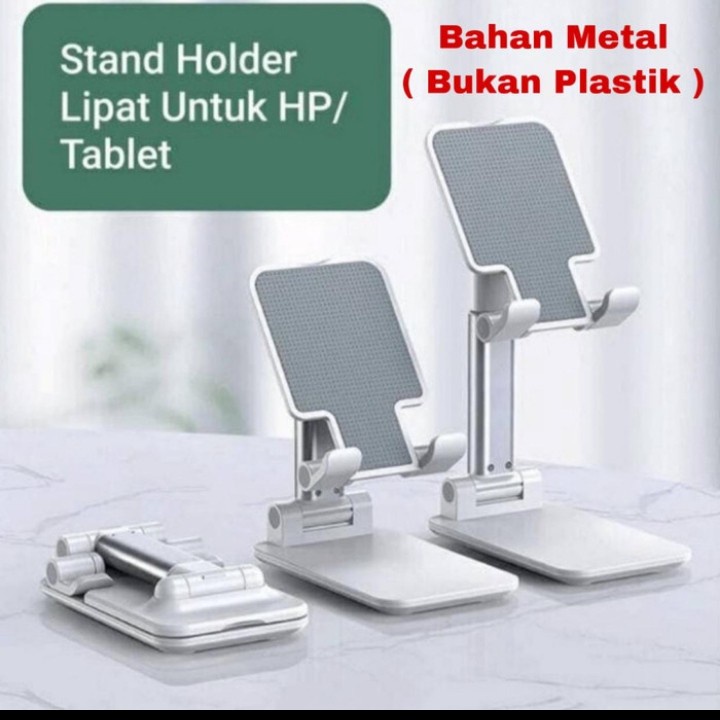 [ASS] Holder Folding Destop Phone Stand | Dudukan Hp (Bahan Metal)