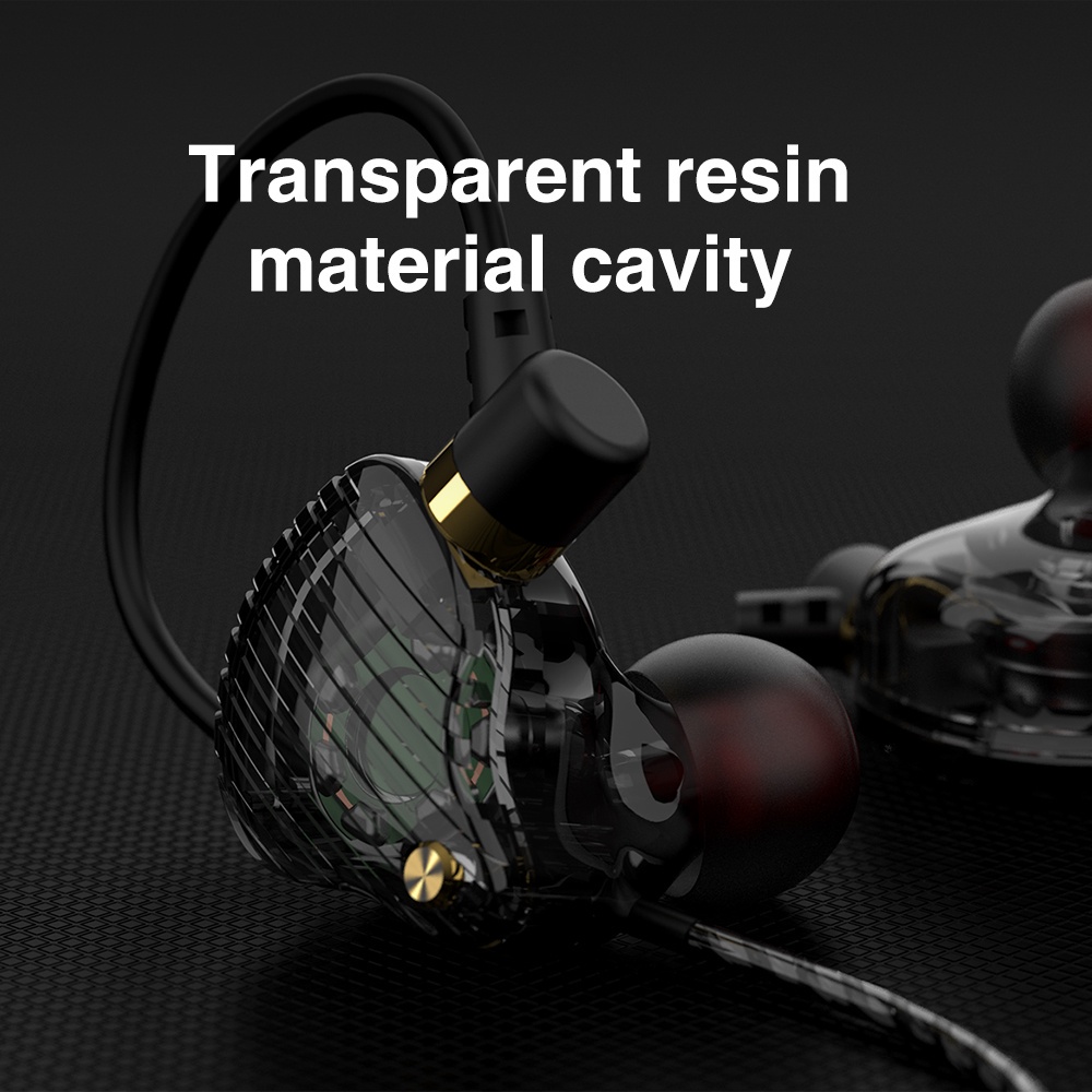 QKZ SK3 earphone Sport HIFI BASS stereo music telfon headset dengan mic original