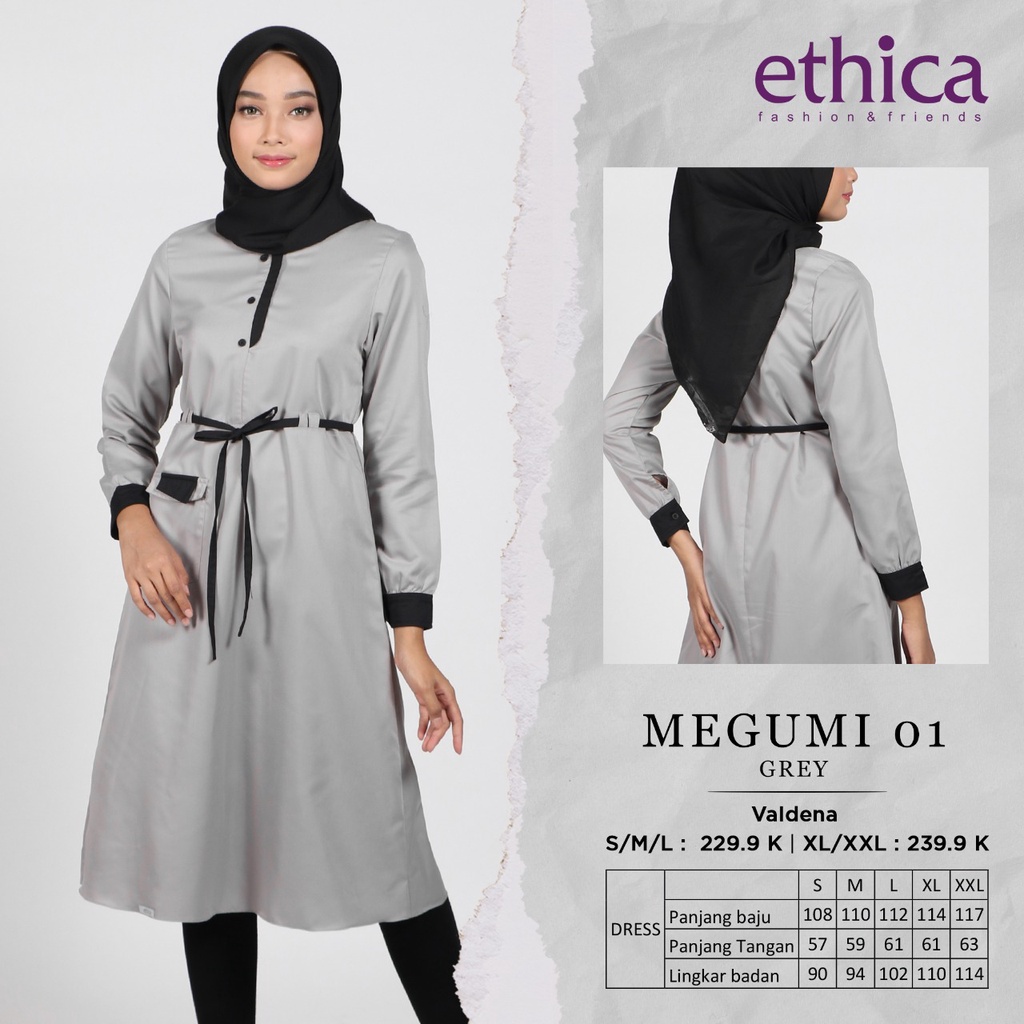 TUNIK TERBARU 2021 ETHICA MEGUMI 01 GREY