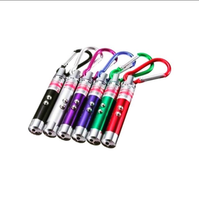 Laser Pointer 3 In 1 mini / Gantungan Kunci+Senter+Laser