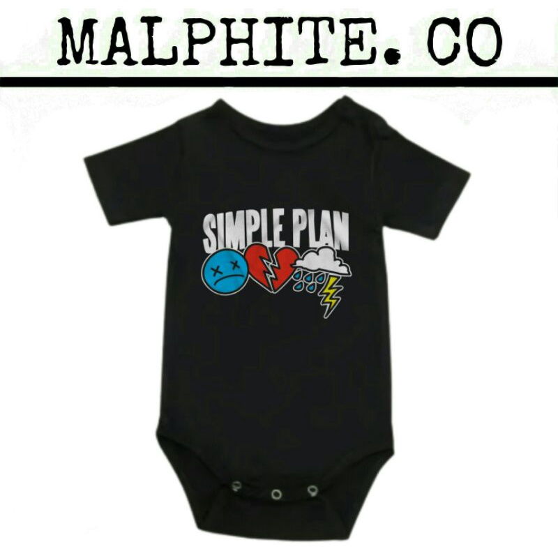 Baby Jumper Band Simple Plan Kaos Baju Bayi Motif Lengan Pendek Jumpsuit Kids Sleepsuit Tidur Anak U