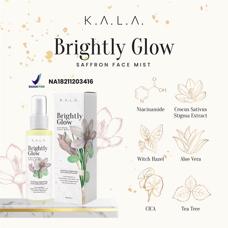 [BPOM] FACE MIST SAFFRON KALA WITH ZAMZAM WATER 100% ORIGINAL Magic Beauty Water 100ml by. K.A.L.A