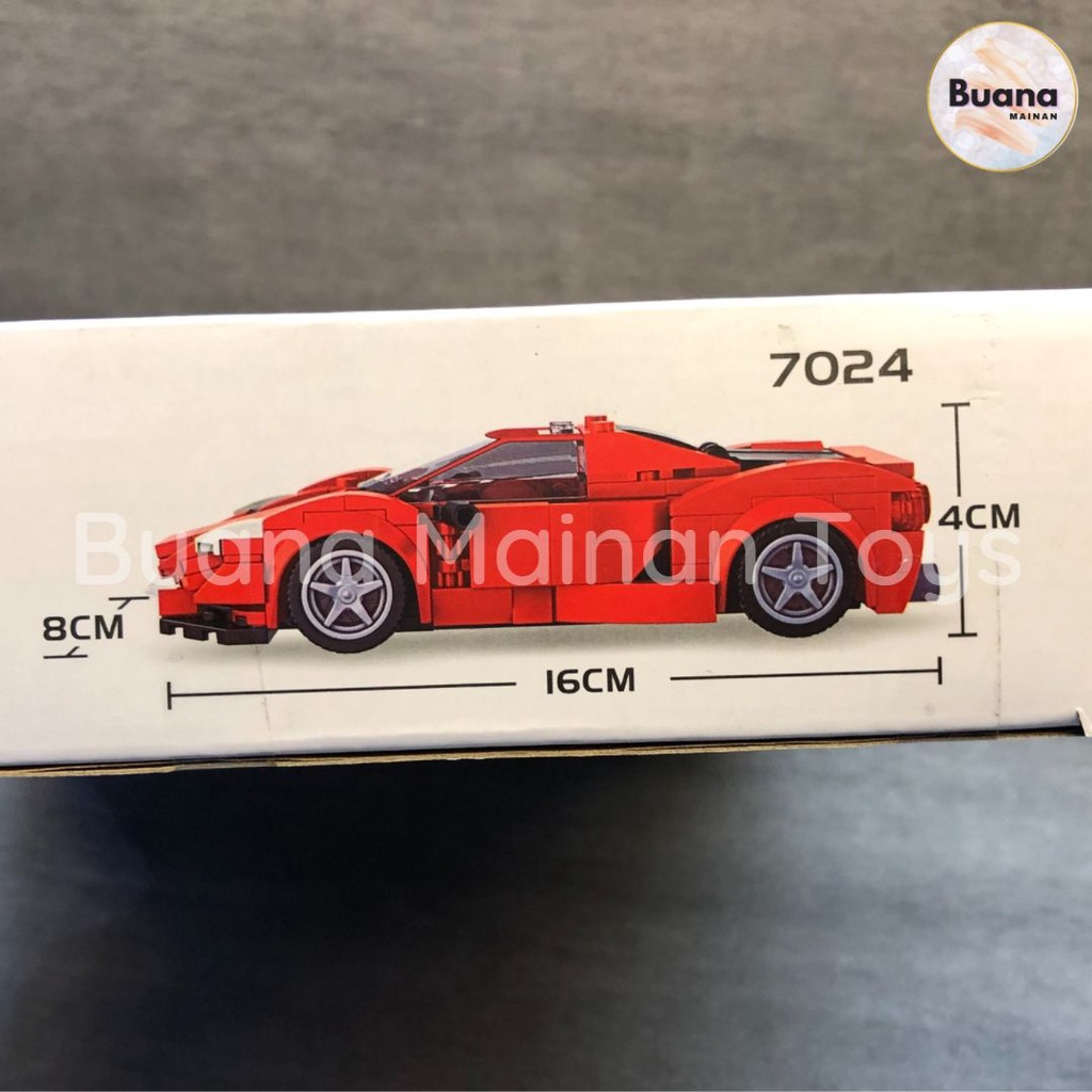 BRICKS CHAOBAO 7024 FERRARI SPORT CAR MAINAN EDUKASI ANAK MINIATUR MOBIL BALAP