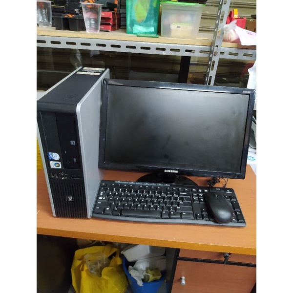 paket komputer cpu hp core 2Duo Ram 4GB/hdd 250GB Lcd 19 inch keyboard + mouse Siap pakei