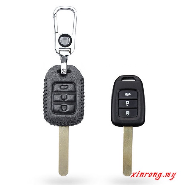 Case Remote Kunci Keyless Entry Bahan Kulit Untuk Honda City / CRV / Accord 2014 to 2020 Start