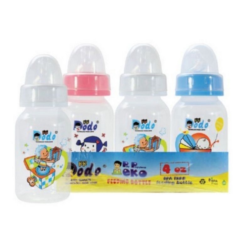 Dodo Botol Susu PP Eko 2 oz(60ml), 4 Oz(125ml) &amp; 8 Oz (250ml)