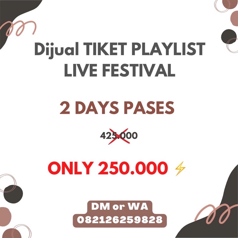 TIKET 2 HARI PLAYLIST LIVE FESTIVAL 2022