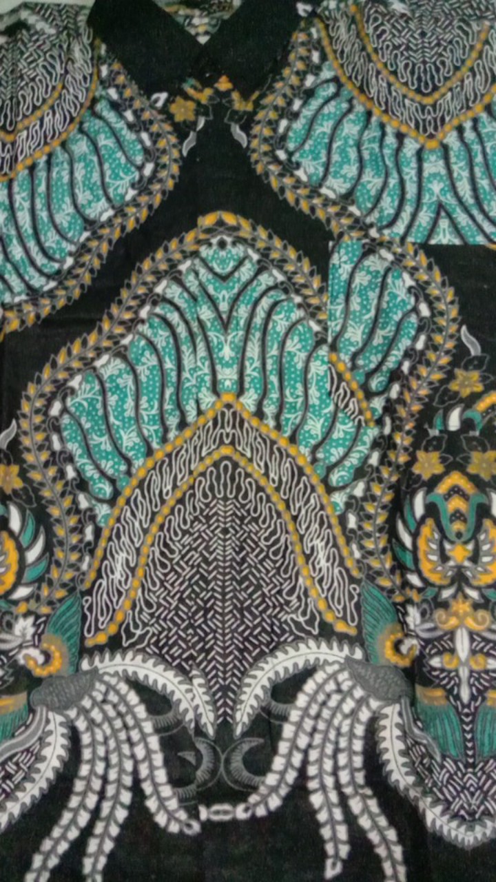 022 Zahira Batik Hrb026 Kenongo Hem Kemeja Batik Pria Lengan Pendek  Katun Primis Halus M L Xl