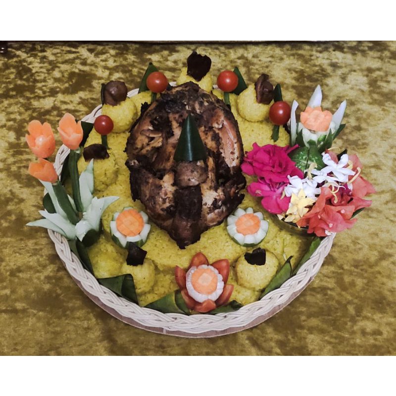 

Nasi Cacapan Ketan Kunyit Ayam Panggang