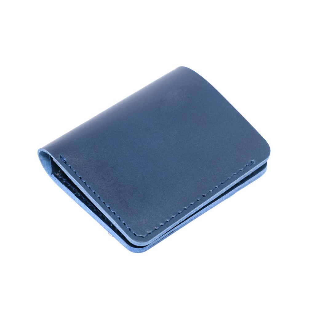 dompet pria kulit sapi asli bifold wallet card wallet biru - PHWL1032