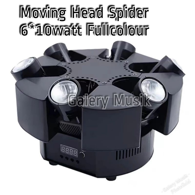 Moving head spider 6x10w led fullcolour moving lighting panggung
