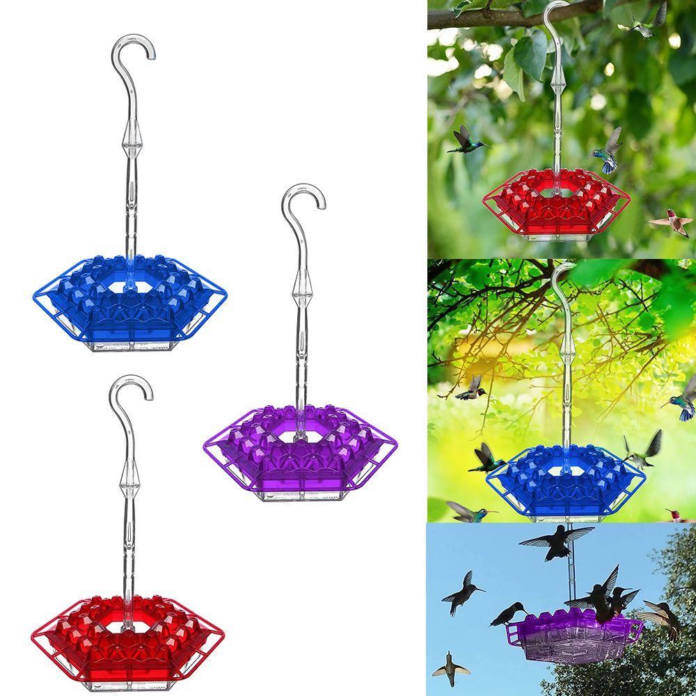 Nanas Hummingbird Feeder Outdoor Gantung Mudah Dibersihkan Perlengkapan Burung Berbentuk Hexagon