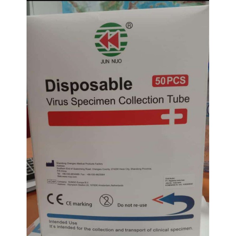 VTM isi 50swab test kit Ready stokk
