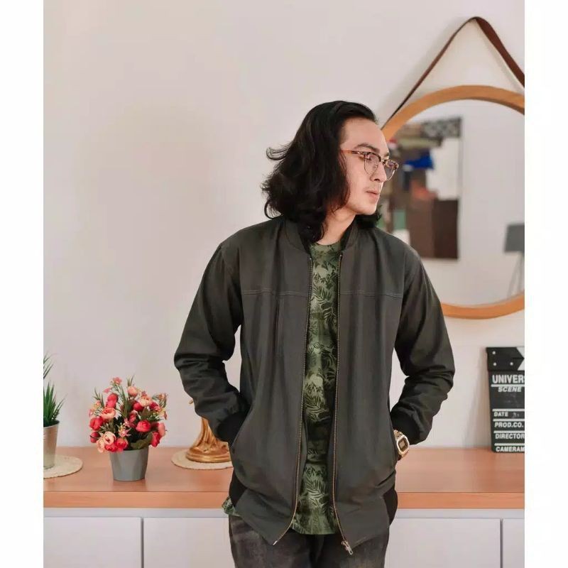 Jaket Bomber Canvas Helio Polos Distro Pria Dan Wanita Original