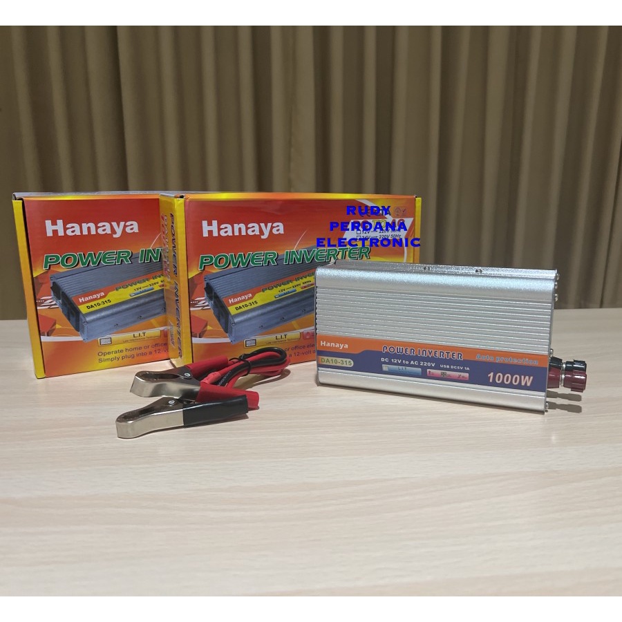 INVERTER DC 12V TO AC 220V 1000 WATT HANAYA DA10-315 1000W