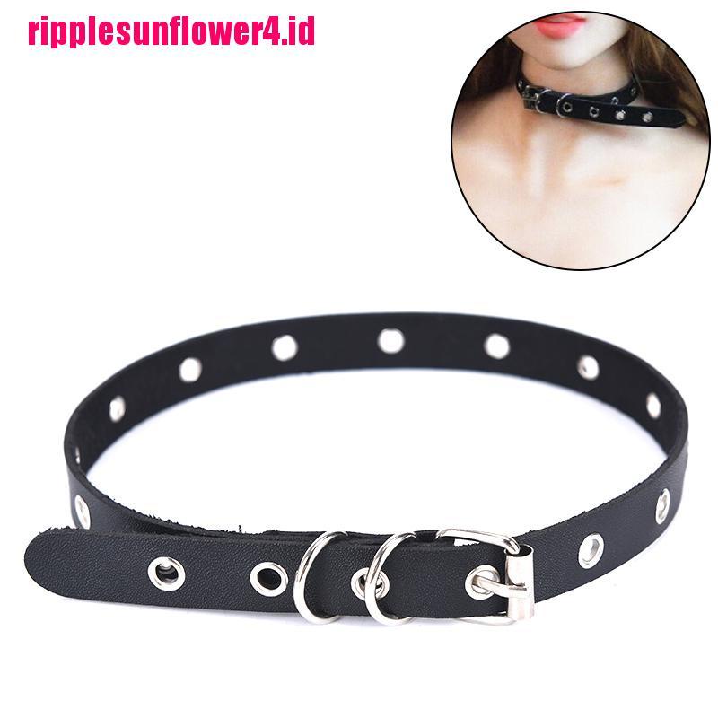 Kalung Choker Bahan Kulit Gaya Punk Gothic