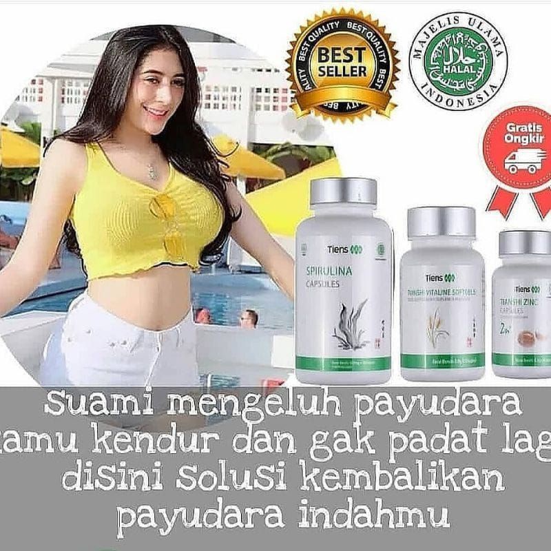 [TERLARIS] PEMBESAR PAYUDARA ALAMI PENGENCANG PAYUDARA || SPIRULINA | ZINC | VITALINE 100% ORIGINAL 