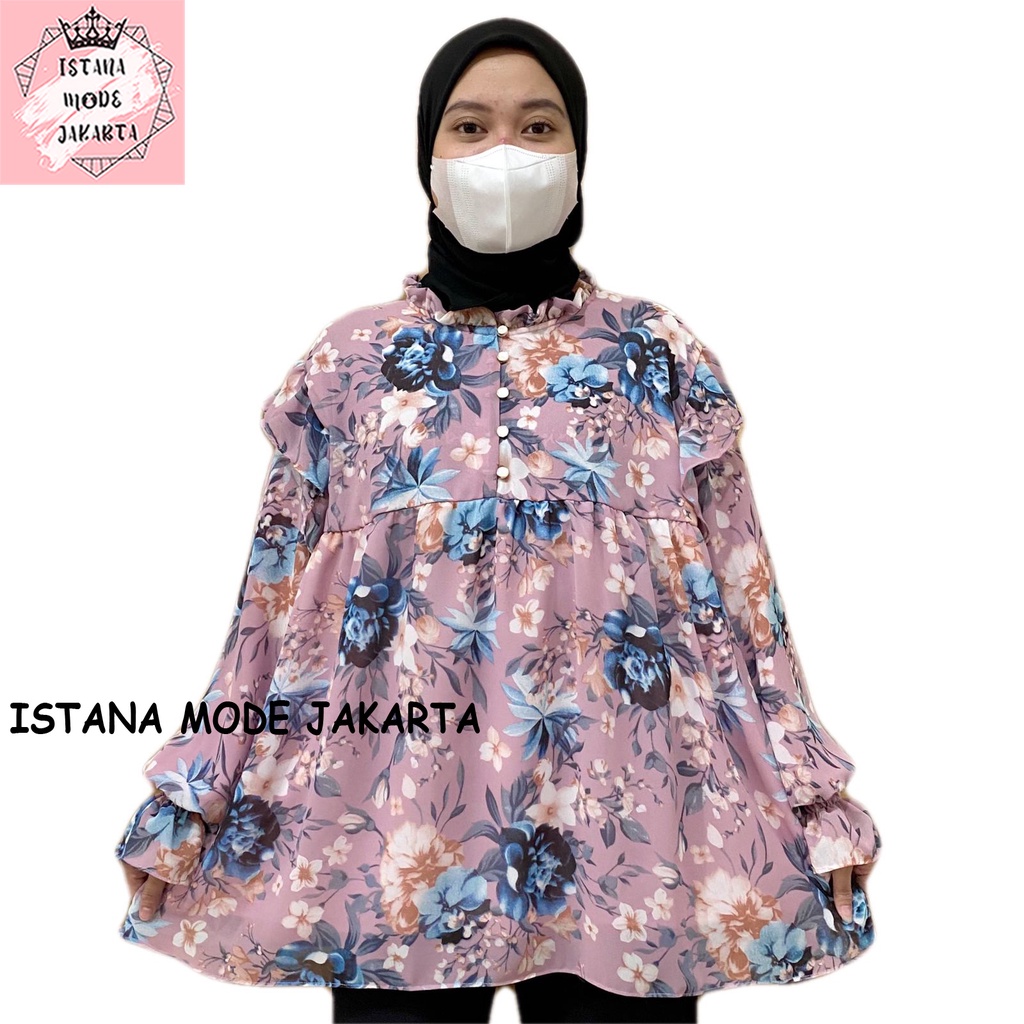 ISTANA MODE JAKARTA Zira baju atasan wanita terbaru blouse korean style blouse wanita lengan panjang-5
