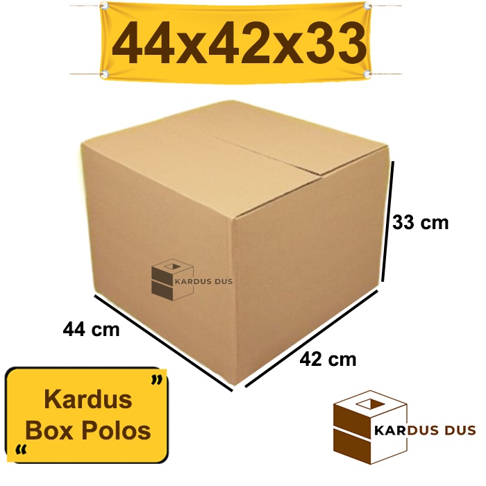 

Kardus Box Packing / Dus Karton Polos 44 X 42 X 33 cm Single Wall , Kotak Tebal , Murah, Baru
