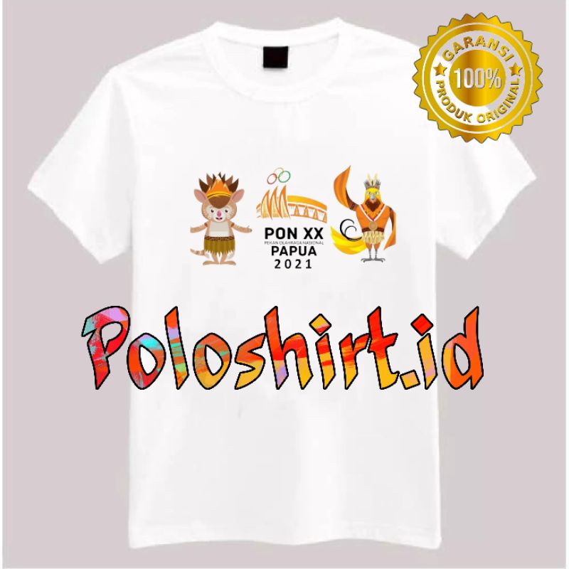 BAJU KAOS PON KE XX PAPUA / KAOS PON PEKAN OLAH RAGA PAPUA 2021 -