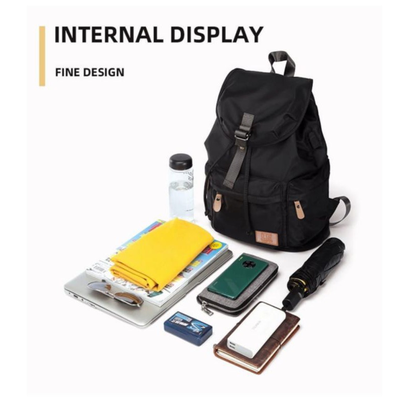 Tas Backpack Ransel Laptop 14inch Tas Pria Punggung Kapasitas Besar