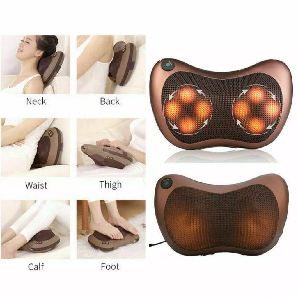 Grosir - 815 Bantal Pijat Massage Pillow Electric / Massage Pillow / Car and Home Massage Pillow