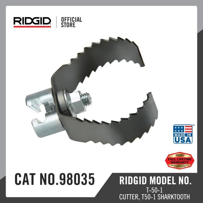 

Ridgid Cutter, T50-1 Sharktooth Cutter, 3"(75mm)-98035