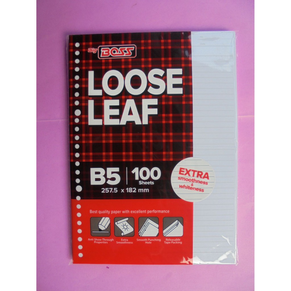 

Kertas Loose Leaf B5 100 Big Boss