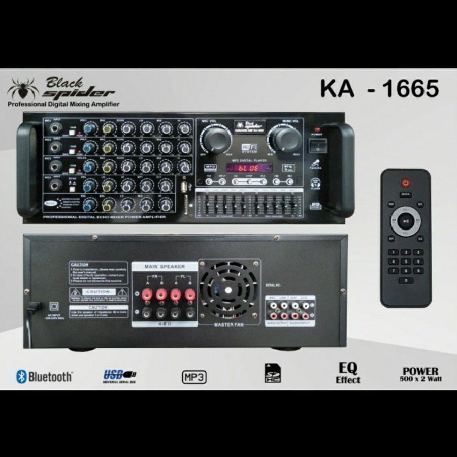 Power Amplifier Black Spider KA 1665 Original
