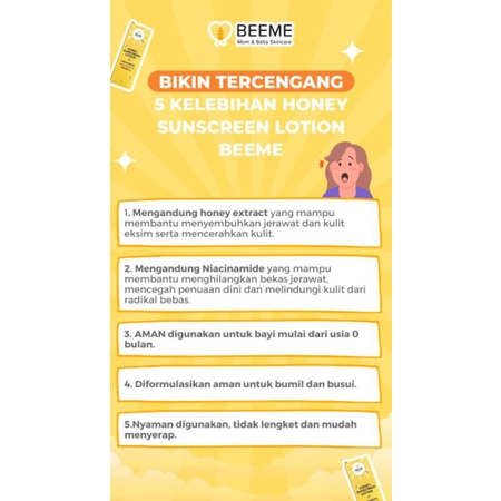 Beeme Honey Sunscreen Lotion SPF 50+ Niacinamide