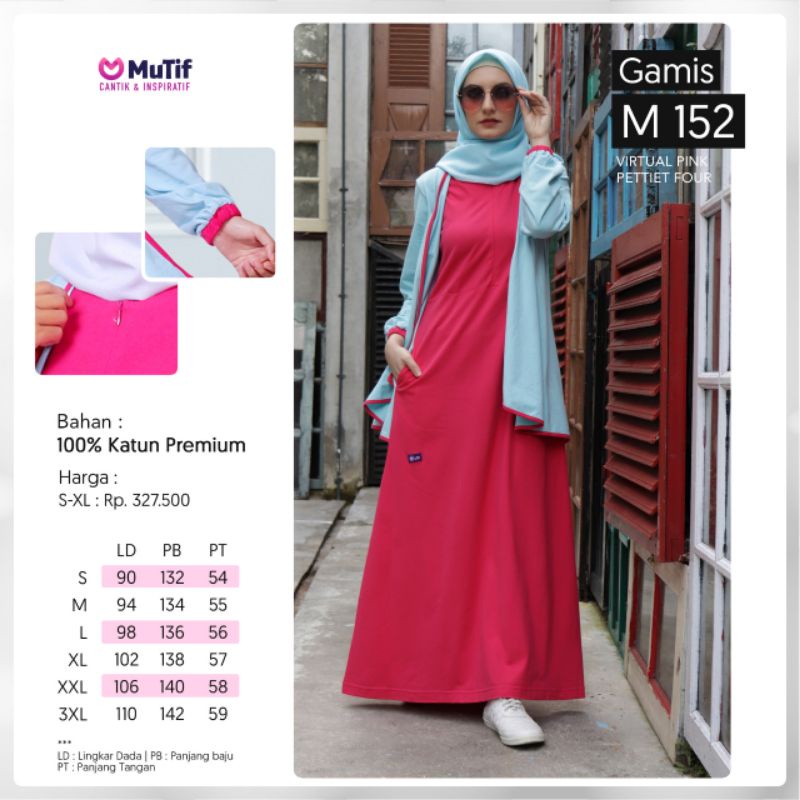 Gamis Mutif 152 Virtual Pink