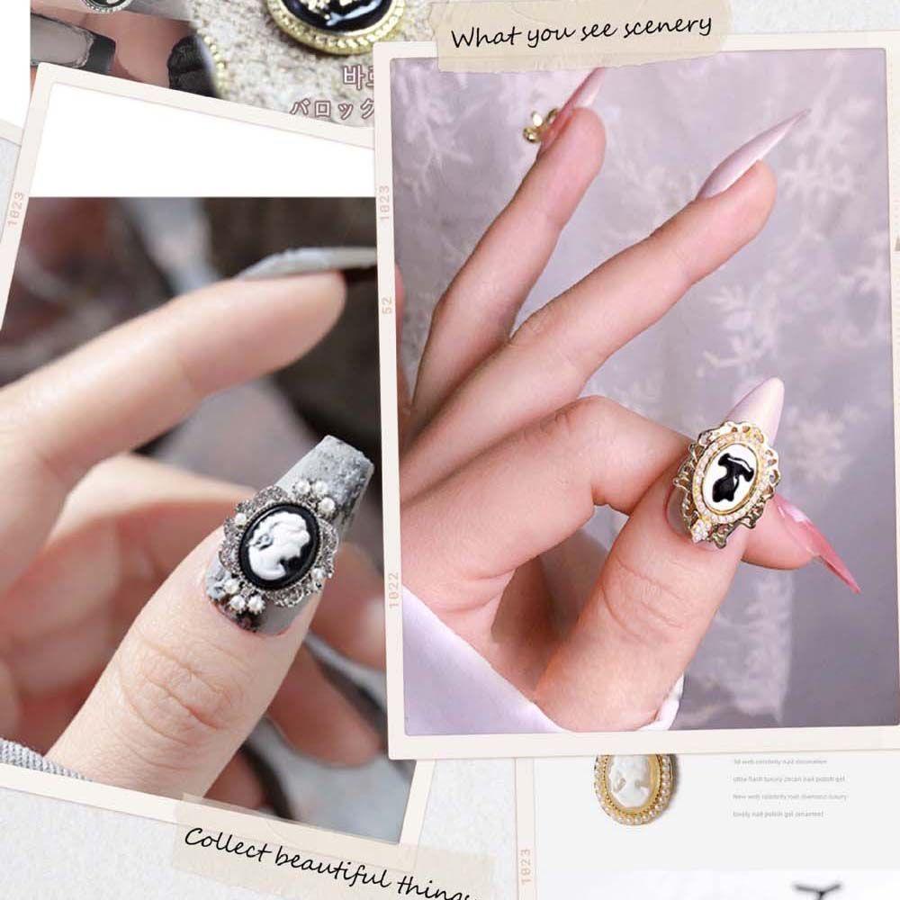 Mxbeauty Nail Art Dekorasi Rhinestones Alloy Nail Tips Dekorasi Mutiara Tepi Manicures Aksesoris Zirkon Hiasan Kuku