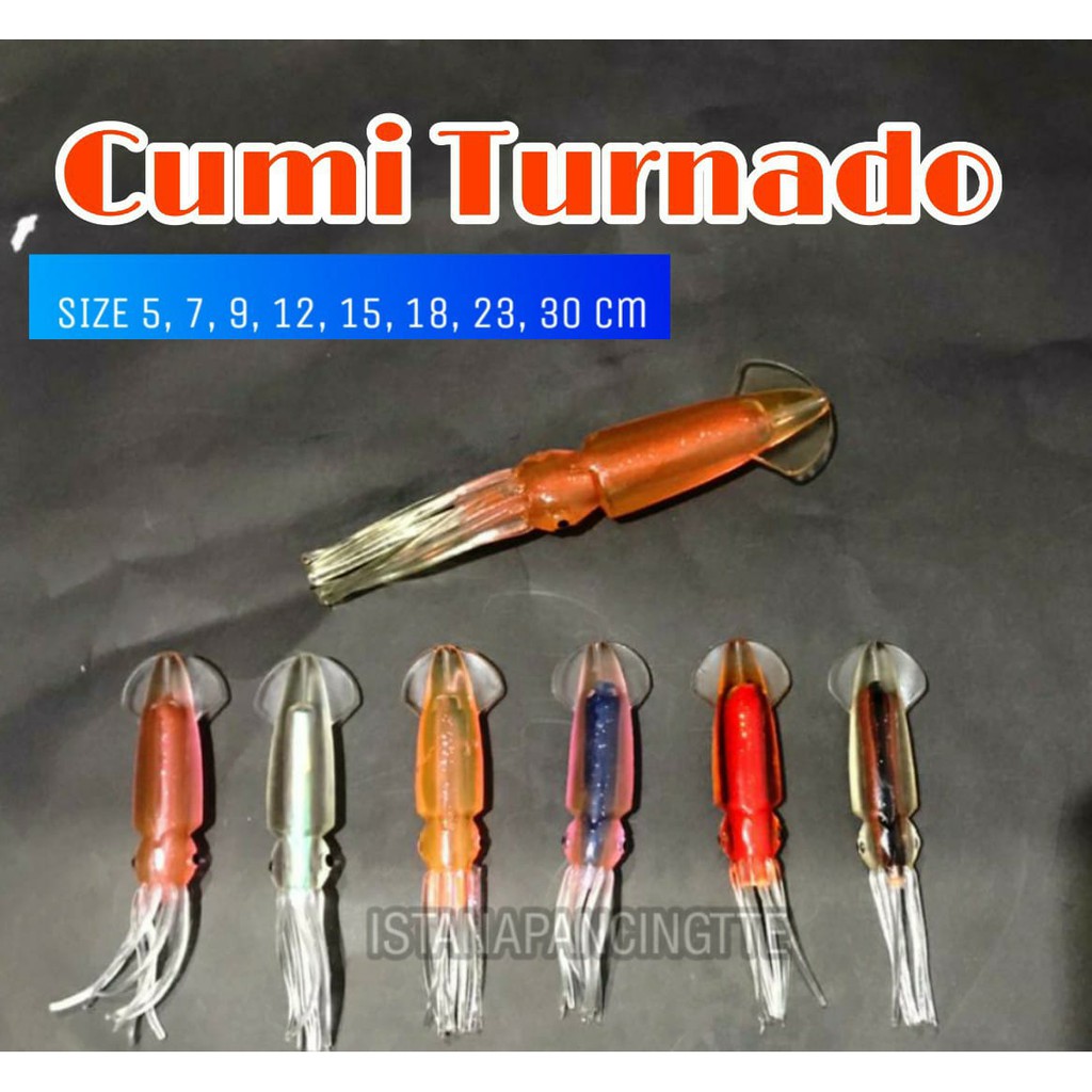 Umpan Cumi Tornado 30cm Umpan Cumi Karet