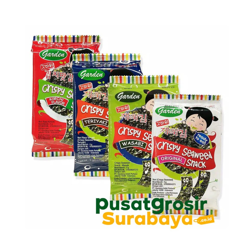 

Nori Garden Seaweed 5gr Rumput Laut @3Pc