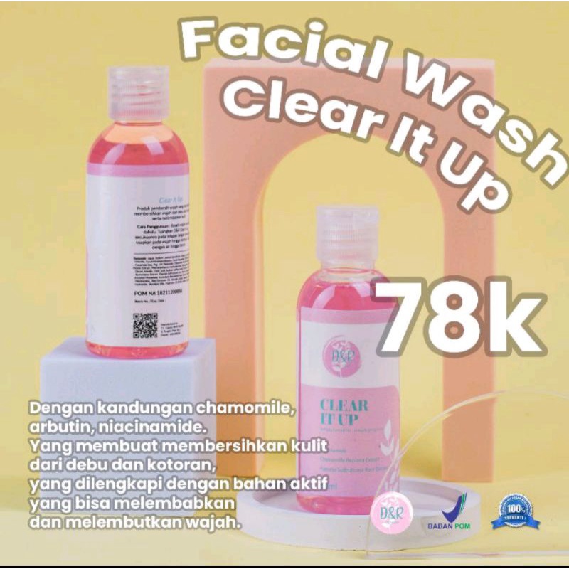 DnR Clear it up ( facial wash ) SKINCARE HALAL BPOM